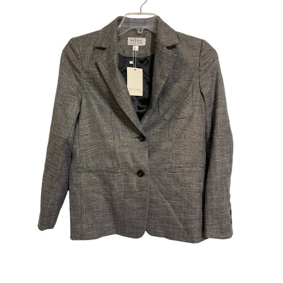 See U Soon Jackets & Blazers - See U Soon Blazer Jacket Women's Size Small Black Gray Plaid Two Button